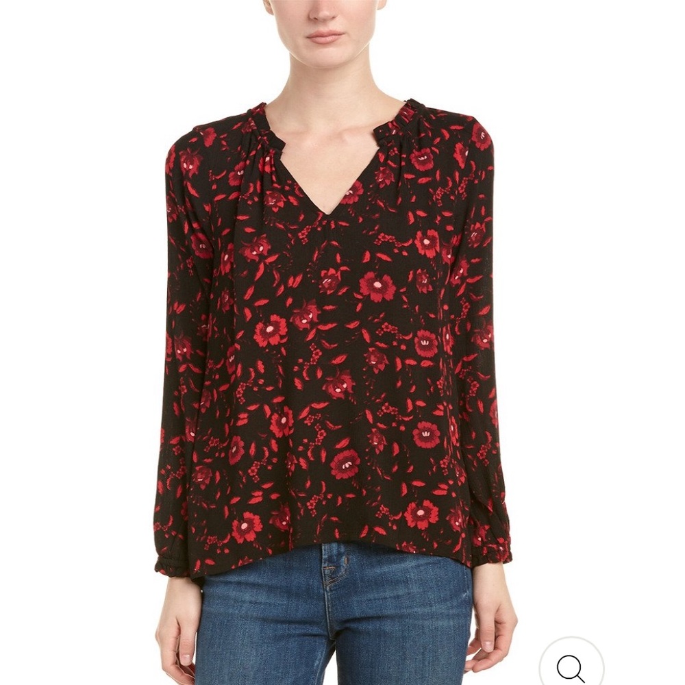 Velvet | ‘Jersey’ Blouse Ruffled Neckline & Cuffs